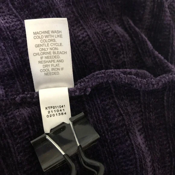 J. Jill Purple Cowl Neck Sweater Luxurious Velour - Picture 8 of 8